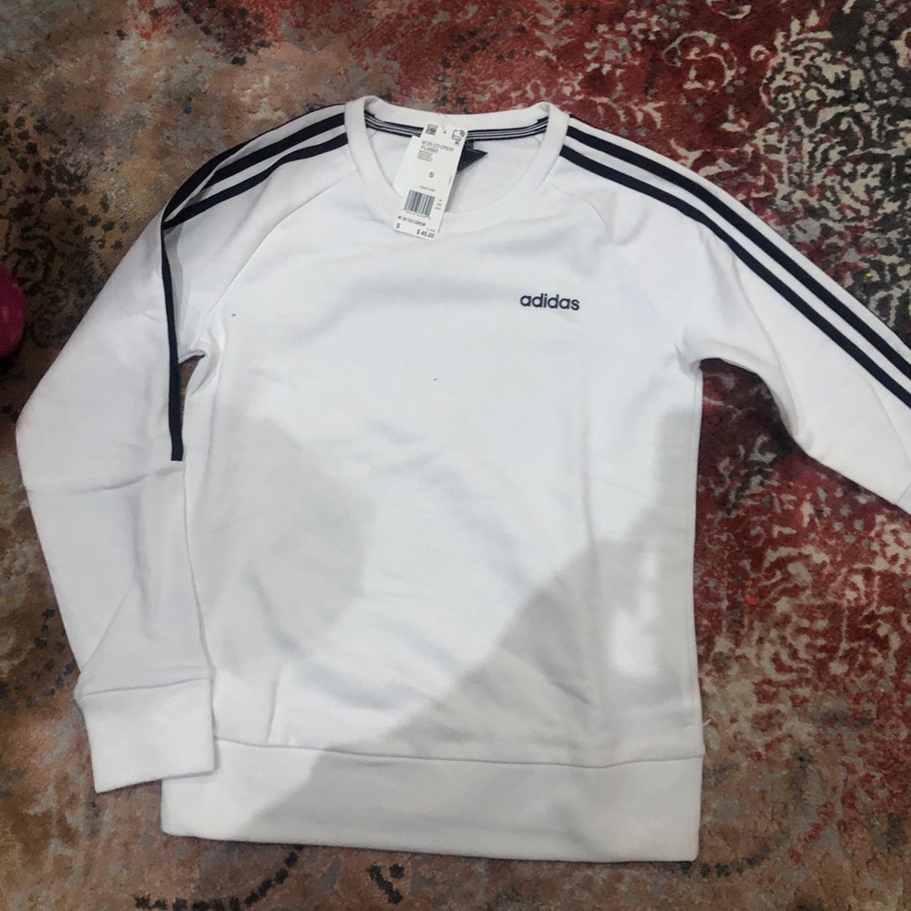Adidas White Sweat Shirt